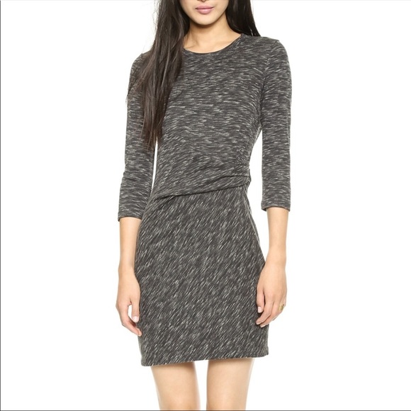 club monaco lana gathered twist long sleeves dress - Picture 3 of 5
